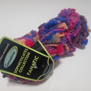 2/$15 Y2K Boucle Yarn Sensations Fanatic Blue Multi 807404087701